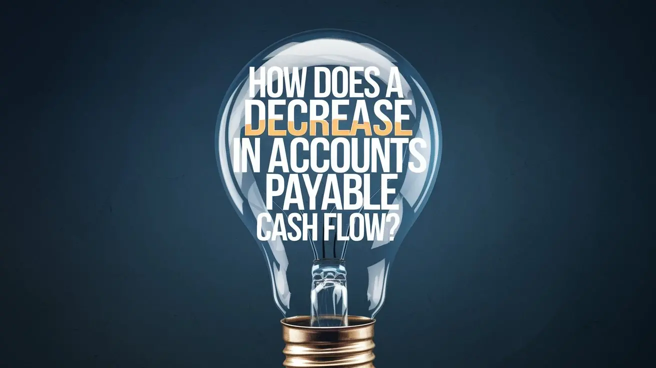 How Does A Decrease In Accounts Payable Affect Cash Flow