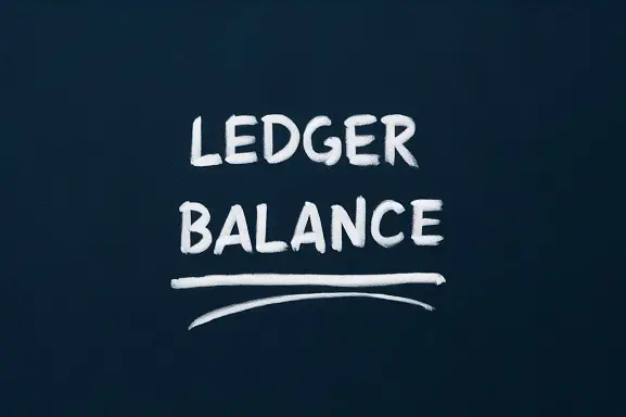 what does ledger balance mean